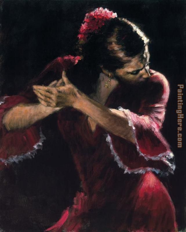 Study for Flamenco painting - Flamenco Dancer Study for Flamenco art painting